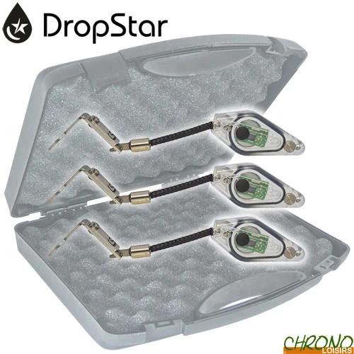 Coffret Carpsounder 3 Hangers Lumineux Dropstar DR-LX2 Transparent