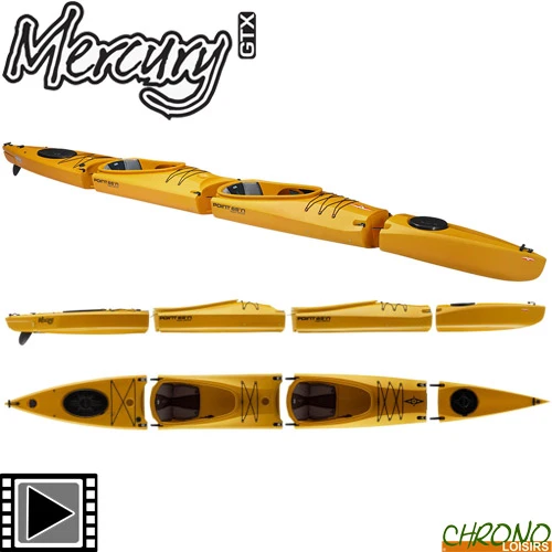 Kayak Point 65°N Mercury Duo Sit-On-Top Modulable Jaune 2 Places