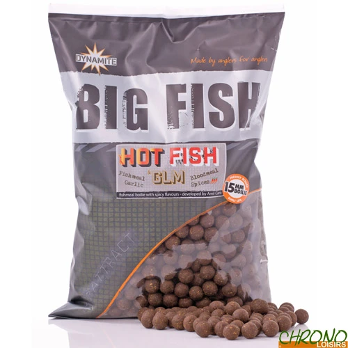 Bouillettes Dynamite Baits Hot Fish & GLM 15mm 1.8kg