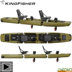Kayak Point 65°N KingFisher Duo Modulable Vert Armée 2 Places