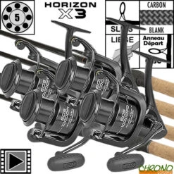 Ensemble Fox Horizon X3 12' 3.5lbs F Cork EOS 10000 FD (les 4)