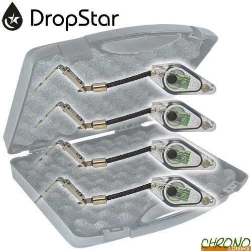Coffret Carpsounder 4 Hangers Lumineux Dropstar DR-LX2 Transparent