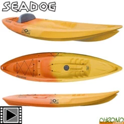 Kayak Point 65°N Seadog Sit-On-Top Monobloc Jaune/Orange 1 Place
