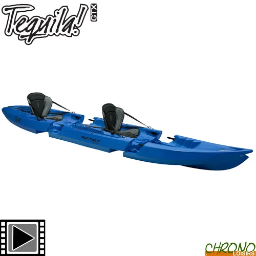 Kayak Point 65°N Tequila GTX Duo Sit-On-Top Modulable Bleu 2 Places