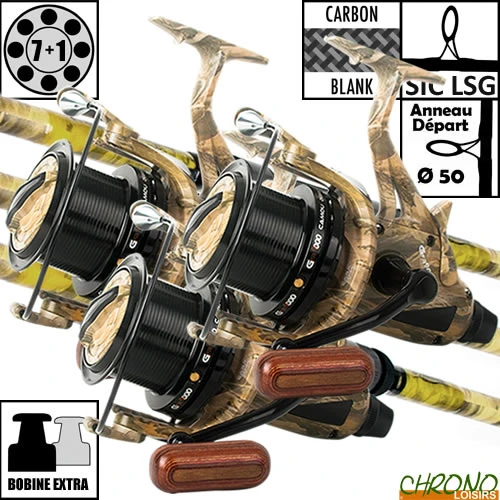 Ensemble Carp Design Slim Fighter Camo 13' 3.5lbs GFR9000 (les 3)