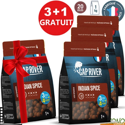 Bouillettes Cap River Indian Spice 20mm 1kg (x3)