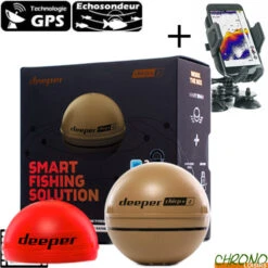 Sondeur GPS Deeper Smart Sonar CHIRP+ 2 + Support Ecran